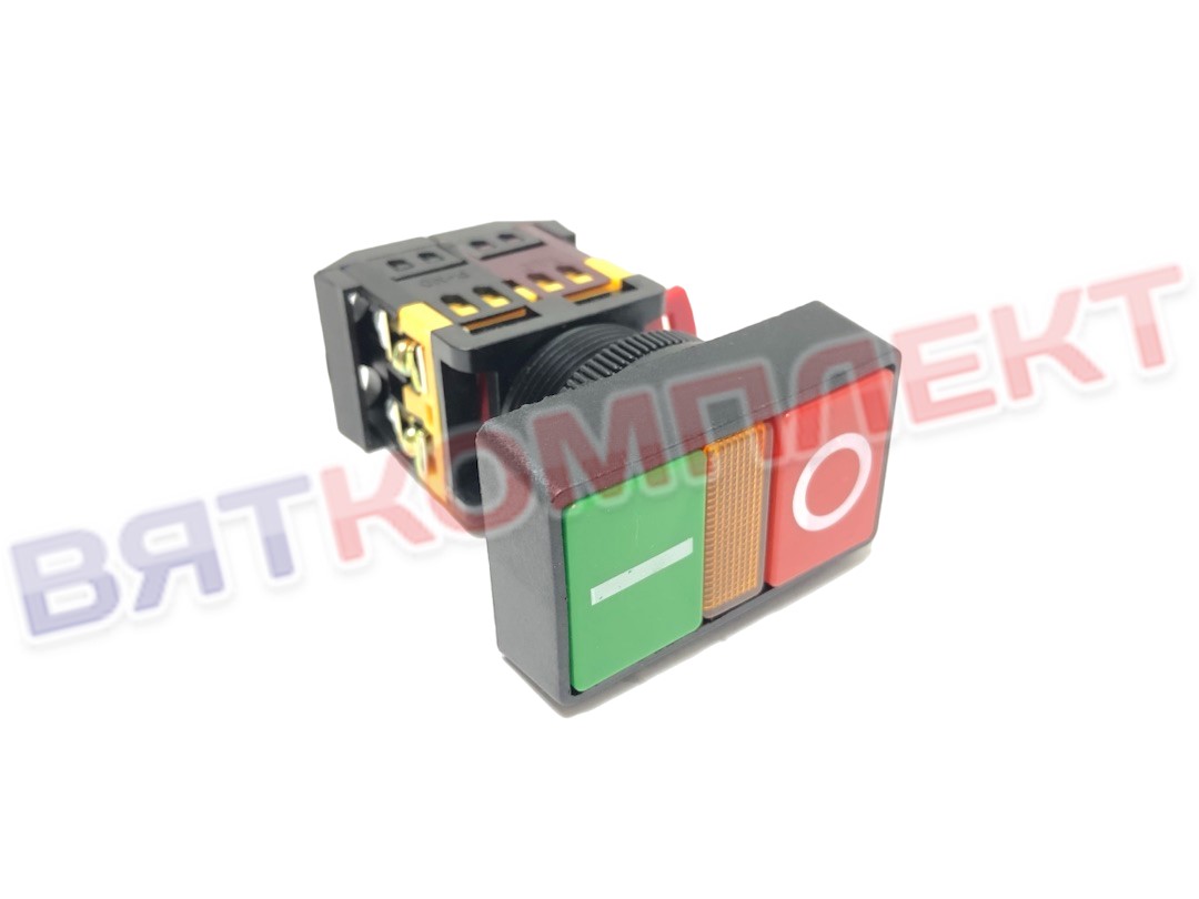 Кнопка управления 3SA12-30E-11FSWD (ПУСК-СТОП) NO-NC 10.0A/600V (РРВВ)