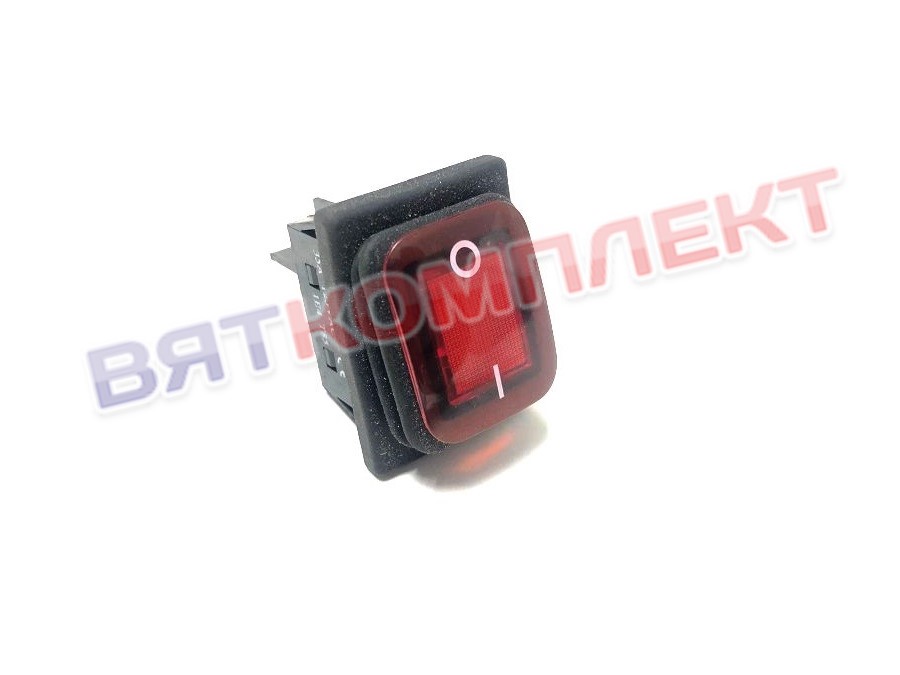 Переключатель  с термозащитой 30А 250V Т85  4 контактный (красный) Влагостойкий