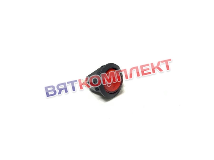 Переключатель с подсветкой 220V KСD1-101N-8 красный (клавишный)