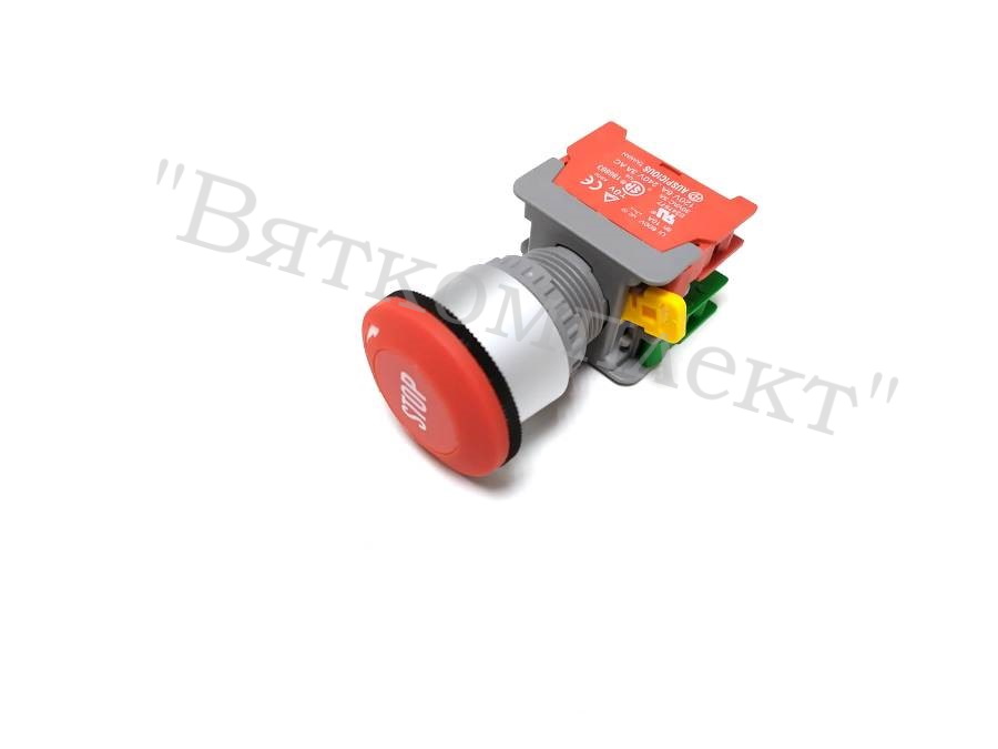 Кнопка LEB-22-1-O/C-R красн с фикс гриб (SKB0-PS545)