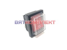 Переключатель влагостойкий (6-ти контактный) 16А,  on-off-on, красный с нейтралью